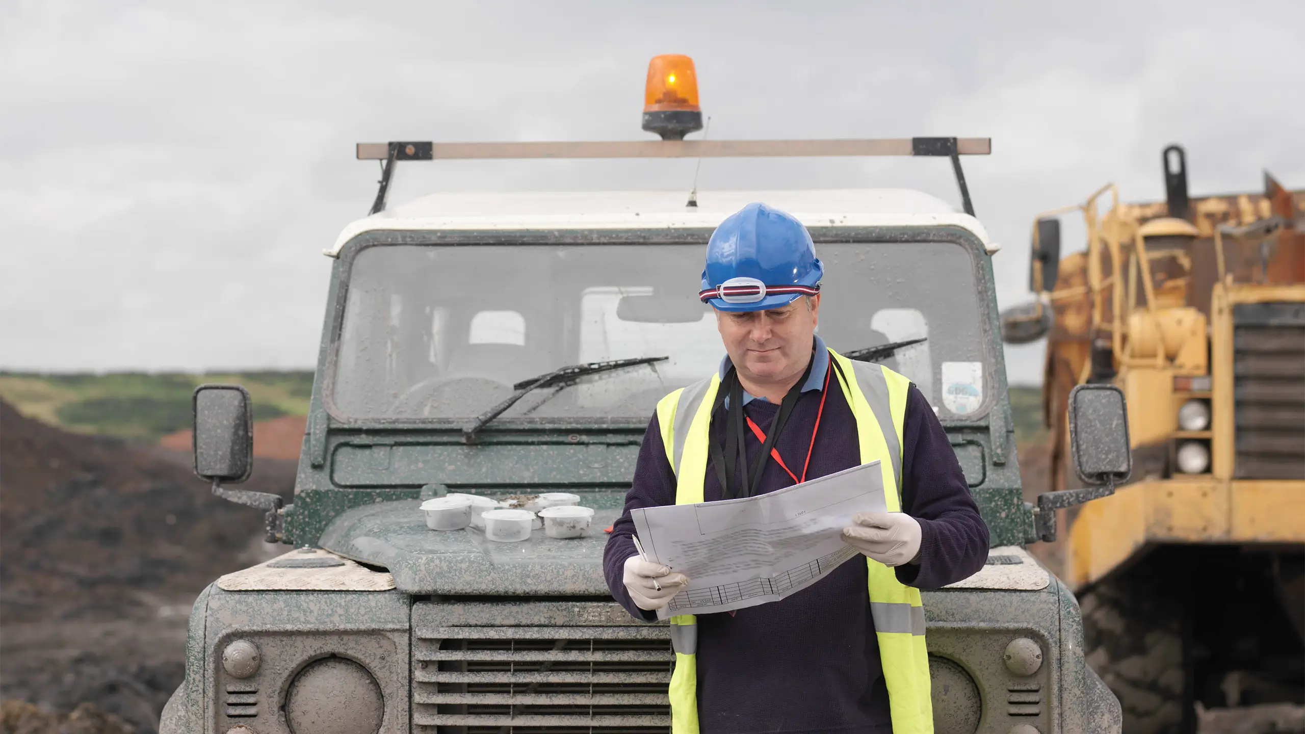 Ecologist In Front Of Car